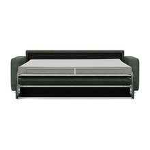 Load image into Gallery viewer, Carnell Sofa Bed with Standard Arms bed front view - 281 Avella Pine Green
