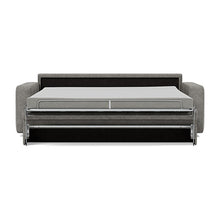 Load image into Gallery viewer, Carnell Sofa Bed with Standard Arms bed front view - 282 Avella Warm Grey