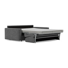 Load image into Gallery viewer, Carnell Sofa Bed with Standard Arms bed three-quarter view - 350 Taura Deep Grey