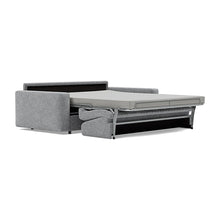 Load image into Gallery viewer, Carnell Sofa Bed with Standard Arms bed three-quarter view - 351 Taura Slate Grey