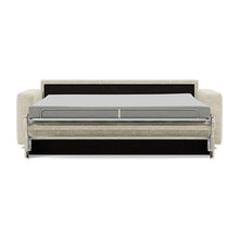 Load image into Gallery viewer, Carnell Sofa Bed with Standard Arms bed front view - 357 Taura Off White