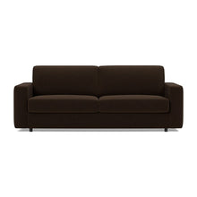 Load image into Gallery viewer, Carnell Sofa Bed with Standard Arms sofa front view - 358 Taura Chocco