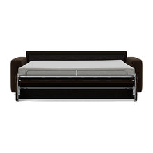 Load image into Gallery viewer, Carnell Sofa Bed with Standard Arms bed front view - 358 Taura Chocco