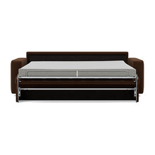 Load image into Gallery viewer, Carnell Sofa Bed with Standard Arms bed front view - 359 Taura Cappuccino
