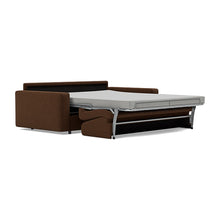 Load image into Gallery viewer, Carnell Sofa Bed with Standard Arms bed three-quarter view - 359 Taura Cappuccino