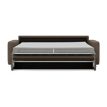 Load image into Gallery viewer, Carnell Sofa Bed with Standard Arms bed front view - 411 Esina Cedar Brown