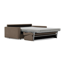 Load image into Gallery viewer, Carnell Sofa Bed with Standard Arms bed three-quarter view - 411 Esina Cedar Brown