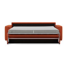 Load image into Gallery viewer, Carnell Sofa Bed with Standard Arms bed front view - 412 Esina Rust Orange