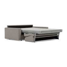 Load image into Gallery viewer, Carnell Sofa Bed with Standard Arms bed three-quarter view - 521 Mixed Dance Grey