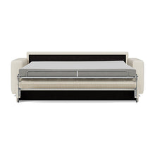 Load image into Gallery viewer, Carnell Sofa Bed with Standard Arms bed front view - 531 Bouclé Off White