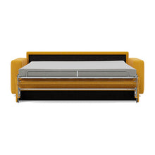 Load image into Gallery viewer, Carnell Sofa Bed with Standard Arms bed front view - 536 Bouclé Ochre