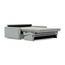 Load image into Gallery viewer, Carnell Sofa Bed with Standard Arms bed three-quarter view - 538 Melange Light Grey