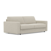 Load image into Gallery viewer, Carnell Sofa Bed with Standard Arms sofa three-quarter view - 539 Bouclé Beige