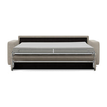 Load image into Gallery viewer, Carnell Sofa Bed with Standard Arms bed front view - 579 Kenya Gravel