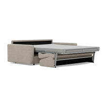Load image into Gallery viewer, Carnell Sofa Bed with Standard Arms bed three-quarter view - 579 Kenya Gravel