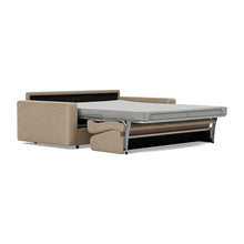 Load image into Gallery viewer, Carnell Sofa Bed with Standard Arms bed three-quarter view - 587 Phobos Mocha