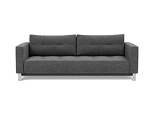 Load image into Gallery viewer, Cassius D.E.L. Sleeper Sofa front view - 350 Taura Deep Grey