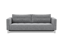 Load image into Gallery viewer, Cassius D.E.L. Sleeper Sofa front view - 351 Taura Slate Grey