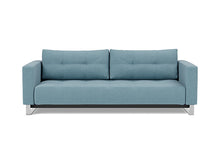 Load image into Gallery viewer, Cassius D.E.L. Sleeper Sofa front view - 525 Mixed Dance Light Blue