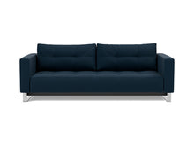 Load image into Gallery viewer, Cassius D.E.L. Sleeper Sofa front view - 528 Mixed Dance Blue
