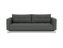 Load image into Gallery viewer, Cassius D.E.L. Sleeper Sofa front view - 529 Bouclé Charcoal