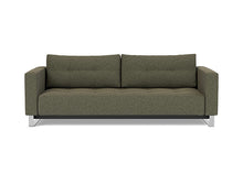 Load image into Gallery viewer, Cassius D.E.L. Sleeper Sofa front view - 535 Bouclé Forest Green