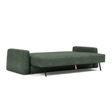 Load image into Gallery viewer, Cone Sleeper Sofa 3/4 bed view - 281 Avella Pine Green