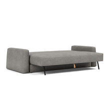 Load image into Gallery viewer, Cone Sleeper Sofa 3/4 bed view - 282 Avella Warm Grey