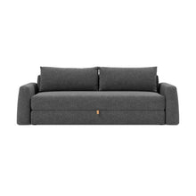 Load image into Gallery viewer, Cone Sleeper Sofa front view - 350 Taura Deep Grey