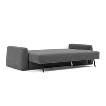 Load image into Gallery viewer, Cone Sleeper Sofa 3/4 bed view - 350 Taura Deep Grey