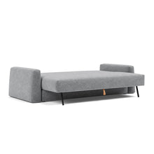 Load image into Gallery viewer, Cone Sleeper Sofa 3/4 bed view - 351 Taura Slate Grey