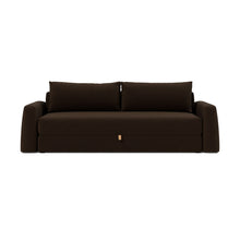Load image into Gallery viewer, Cone Sleeper Sofa front view - 358 Taura Chocco