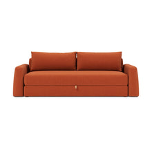 Load image into Gallery viewer, Cone Sleeper Sofa front view - 412 Esina Rust Orange
