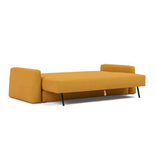 Load image into Gallery viewer, Cone Sleeper Sofa 3/4 bed view - 507 Elegance Burned Curry