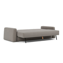 Load image into Gallery viewer, Cone Sleeper Sofa 3/4 bed view - 521 Mixed Dance Grey