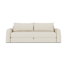 Load image into Gallery viewer, Cone Sleeper Sofa front view - 531 Bouclé Off White