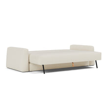 Load image into Gallery viewer, Cone Sleeper Sofa 3/4 bed view - 531 Bouclé Off White