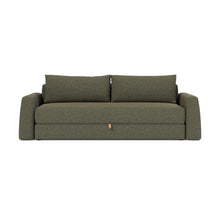 Load image into Gallery viewer, Cone Sleeper Sofa front view - 535 Bouclé Forest Green