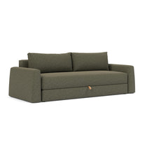 Load image into Gallery viewer, Cone Sleeper Sofa 3/4 sofa view - 535 Bouclé Forest Green