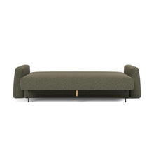Load image into Gallery viewer, Cone Sleeper Sofa bed front view - 535 Bouclé Forest Green