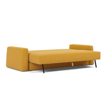 Load image into Gallery viewer, Cone Sleeper Sofa 3/4 bed view - 536 Bouclé Ochre