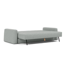 Load image into Gallery viewer, Cone Sleeper Sofa 3/4 bed view - 538 Melange Light Grey
