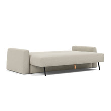 Load image into Gallery viewer, Cone Sleeper Sofa 3/4 bed view - 539 Bouclé Beige