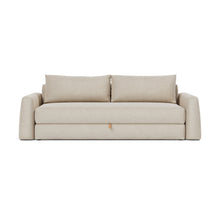 Load image into Gallery viewer, Cone Sleeper Sofa front view - 586 Phobos Latte