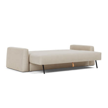 Load image into Gallery viewer, Cone Sleeper Sofa 3/4 bed view - 586 Phobos Latte