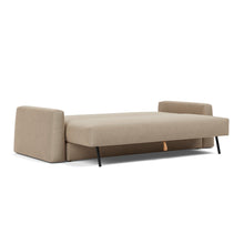 Load image into Gallery viewer, Cone Sleeper Sofa 3/4 bed view - 587 Phobos Mocha