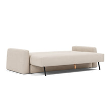 Load image into Gallery viewer, Cone Sleeper Sofa 3/4 bed view - 612 Blida Sand Grey
