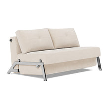 Load image into Gallery viewer, Cubed Full Sleeper Sofa with Chrome Legs, 255 Adario Basmati, sofa 3/4