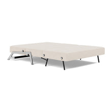 Load image into Gallery viewer, Cubed Full Sleeper Sofa with Chrome Legs, 255 Adario Basmati, bed 3/4