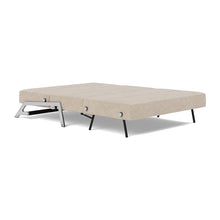Load image into Gallery viewer, Cubed Full Sleeper Sofa with Chrome Legs, 257 Adario Taupe, bed 3/4